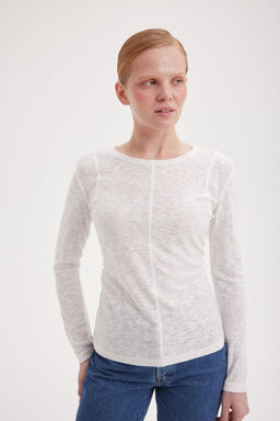 Лонгслив Slim Fit "Белый" женский