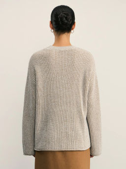 Джемпер свободного кроя крупной вязки / Zarina  фото 5