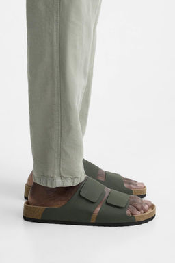 RUBBERISED DOUBLE-STRAP SANDALS - Zara фото 2