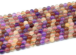 Бусины из самоцветов шарик 10мм, 39см, 39 бусин Радуга камня
