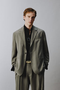 BLAZER RELAXED FIT TRAJE / crudo/kaki - Zara фото 2