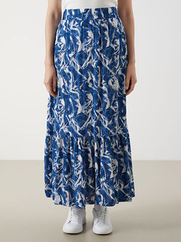 Beli Lastikli Desenli A Kesim Etek