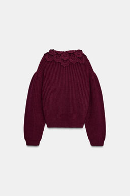 FLORAL TEXTURED KNIT CARDIGAN - Zara фото 4