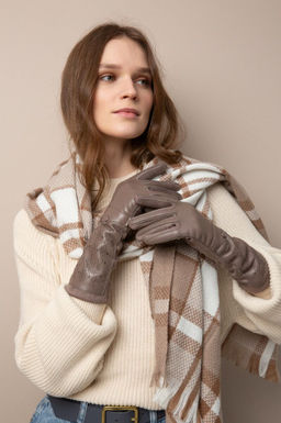 Перчатки из экокожи и полиэстера