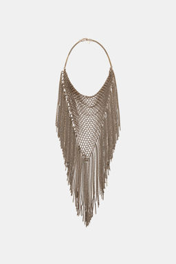 FRINGED BIB NECKLACE - Zara фото 3