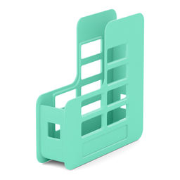 Цена за 1 шт. Подставка для бумаг вертикальная пластиковая ErichKrause Techno, Pastel Bloom, 75мм, зеленый