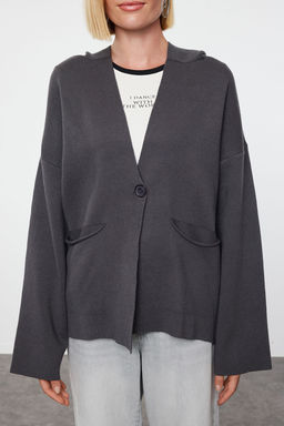 TRENDYOLMILLA Antrasit Premium Iplik/Ozel Iplik Triko H?rka TWOAW25HI00047  фото 3