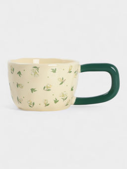 Кружка Flowers, керамика, 350 мл, 15?9?7 см, бежевая