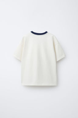 CONTRAST NECK T-SHIRT - Zara фото 2