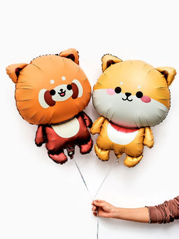 Цена за 2 шт. Воздушный шар фольгированный 27" «Красная панда»