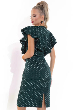 Платье Барселоника (горох изумрудный) - Эльза фото 7