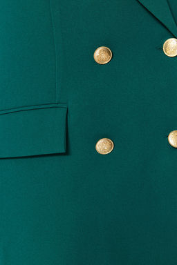 TRENDYOLMILLA Lacivert Oversize Astarl? Kruvaze Kapama Dokuma Blazer Ceket TWOSS20CE0024 фото 6