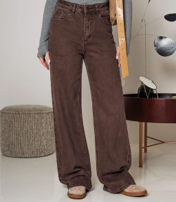 Джинсы #КТ6176, коричневый