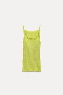 BASIC RIBBED KNIT TOP - Zara фото 9
