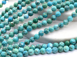 Бусины из бирюзы шарик гр.6мм, 38см, 69 бусин Радуга камня