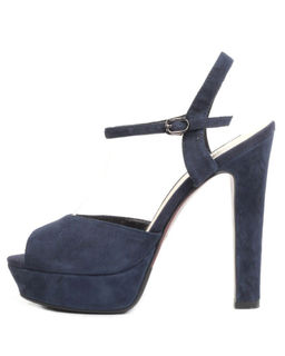 06-87U BLUE Туфли женские (натуральная замша)