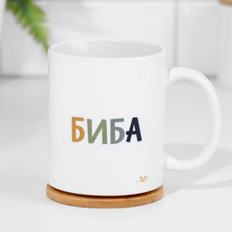 Кружка чайная керамическая "Биба и Боба", 320 мл