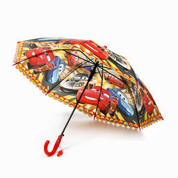 Зонт детский, 8 спиц, Ø 87 см, Тачки