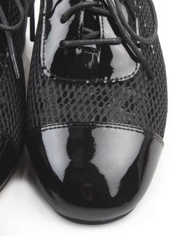 03-H17C-30AG BLACK Полуботинки женские (натуральная кожа)