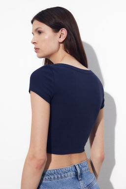 Camiseta cropped de canale - H&m фото 4