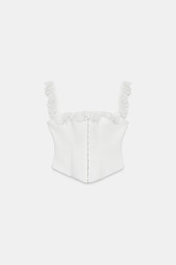 TOP CORSETERO ENCAJE / Blanco