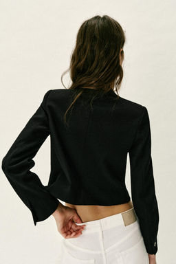 BLAZER CORTA CRUZADA / Negro - Zara фото 6