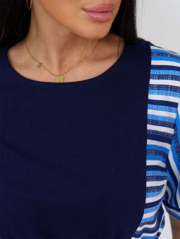 Платье женское, цвет синий белый