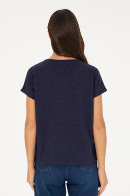 Женская темно-синяя футболка - U.s. polo assn фото 5