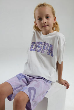 K_z _ocuk Lila _ortlu Pijama Tak_m_ Sepette S_rpriz _ndirim - U.s. polo assn фото 2