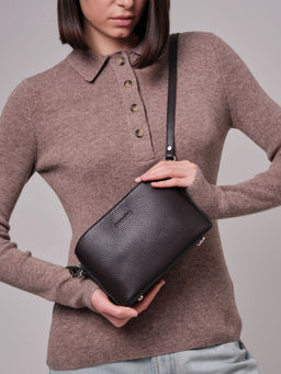 Сумка на плечо кросс-боди Deboro 30848 темно-коричневый