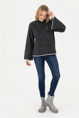 Женский свитер антрацитового меланжа - U.s. polo assn фото 11