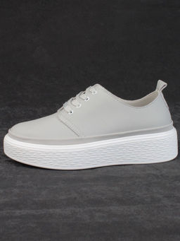 05-PDF88-2 GRAY Кроссовки женские (натуральная кожа)