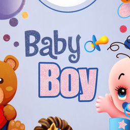 Украшение на гендер пати «Подвеска Baby Boy», 28.5×24.5 см, голубое