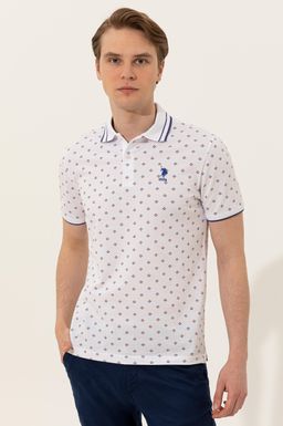 U. S. Polo Assn Мужская синяя футболка с воротником-поло