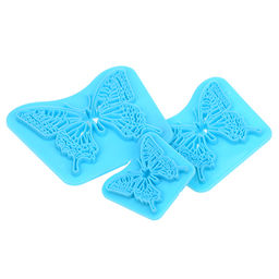 Кондитерский трафарет пластмассовый для украшения торта Бабочки набор 3 шт: 5,5х5см h0,7см; 8,5х7,5см h0,7см; 10,5х9,5см h0,7см, в блистере (Китай) - Домашняя мода фото 3