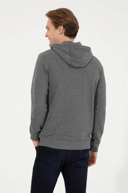 Свитшот мужской U. S. Polo Assn антрацитовый меланж из хлопка - U.s. polo assn фото 11