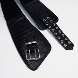Ремень женский, ширина 12 см, пряжка металл, люверсы, цвет чёрный - Simaland фото 3