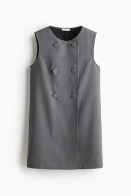 Vestido recto de doble botonadura
