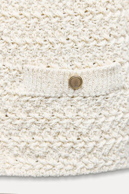 KNIT CARDIGAN WITH METALLIC THREAD DETAIL - Zara фото 6