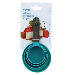 Ложка мерная пластмассовая, набор 4 штуки 59мл; 78мл; 118мл; 236мл, цвета микс, ручка из нержавеющей стали, на картоне (Китай) - Домашняя мода фото 6