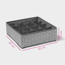 Органайзер для хранения белья Доляна Фора, 16 ячеек, 323212 см, серый фото 3