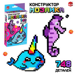 Конструктор мозаика Pixi. Морские зверята, 748 деталей