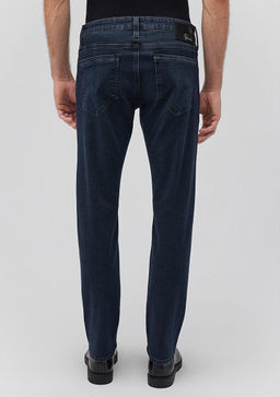 Jake Lux Black Puslu Vintage Koyu Mavi Jean Pantolon  фото 5