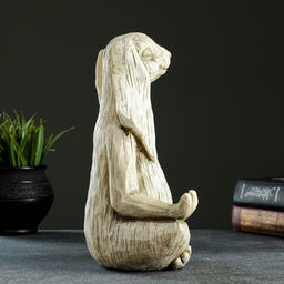 Фигура - подставка для мелочей «Заяц с лотосом», 20×16×43 см, античный