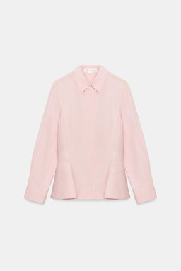 CAMISA POPEL?N PEPLUM ZW COLLECTION / Rosa - Zara фото 5