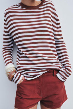 RUSTIC STRIPED KNIT SWEATER - Zara фото 3