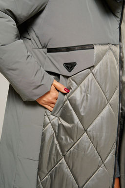 Пальто Beautiful Free 8023 серый