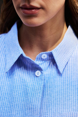 Рубашка оверсайз в полоску хлопковая