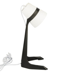 ULO-K22 D/E14/A BLACK/WHITE Светильник настольный, 40W. Цоколь E14. Механический выключатель. Черный с белым. ТМ Uniel