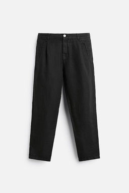 PLEATED LINEN TROUSERS - Zara фото 6